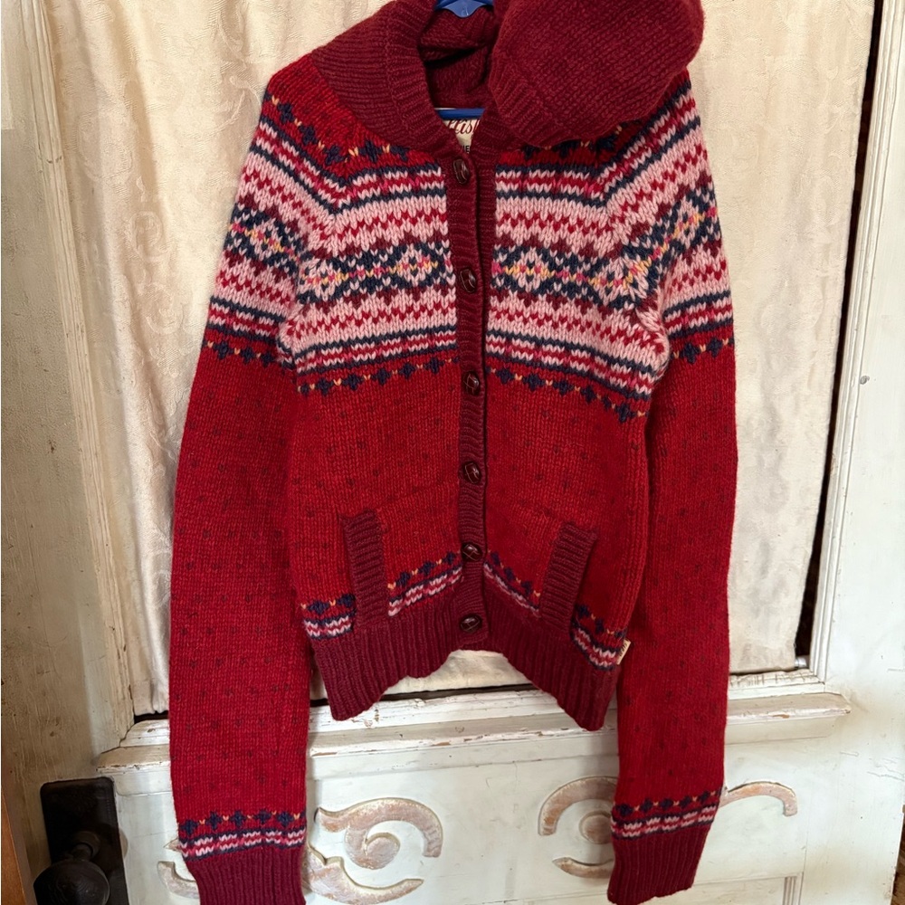 Hollister Red Patterned Kids Sweater